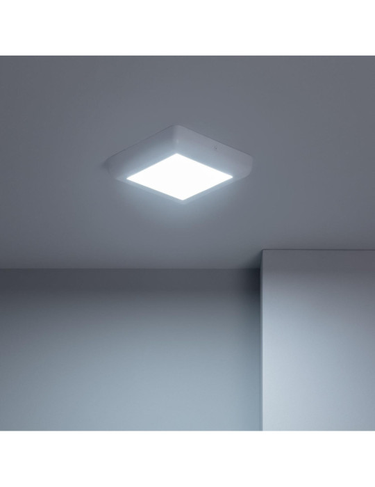 Plafonnier LED Carré Métal Design White 12W 178x178mm
