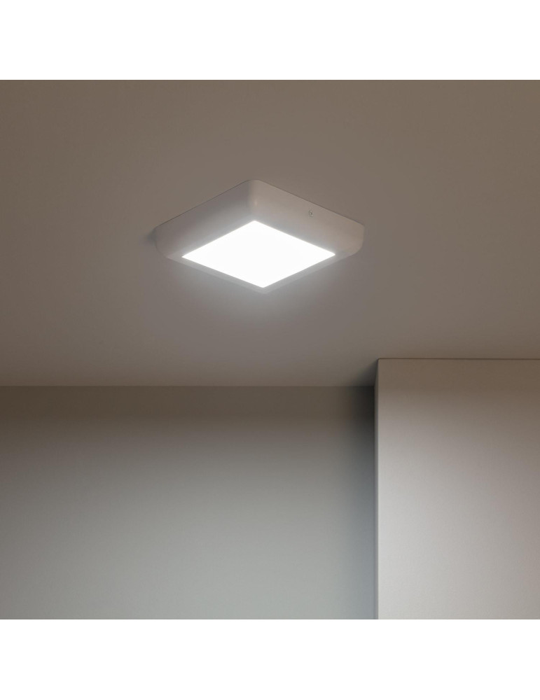 Plafonnier LED Carré Métal Design White 12W 178x178mm