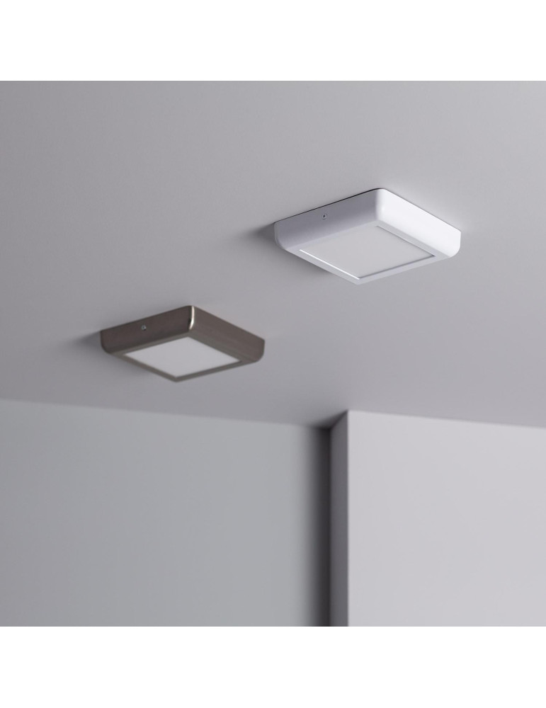 Plafonnier LED Carré Métal Design White 12W 178x178mm