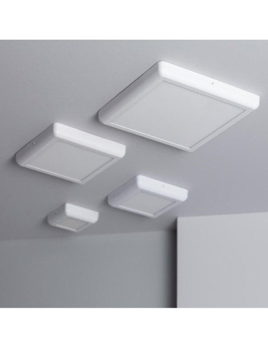 Plafonnier LED Carré Métal Design White 12W 178x178mm