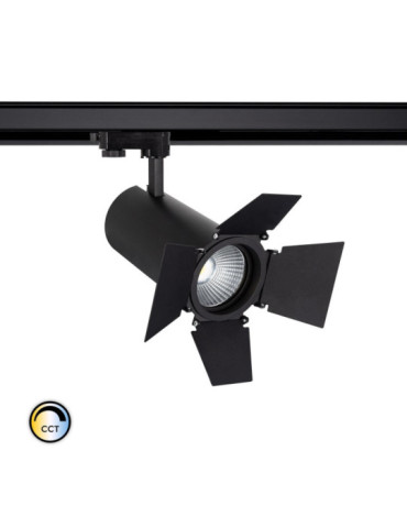 Spot LED sur Rail Triphasé 40W d'Angelo CCT PHILIPS Xitanium Cinema Noir