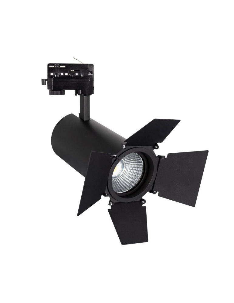 Spot LED sur Rail Triphasé 40W d'Angelo CCT PHILIPS Xitanium Cinema Noir