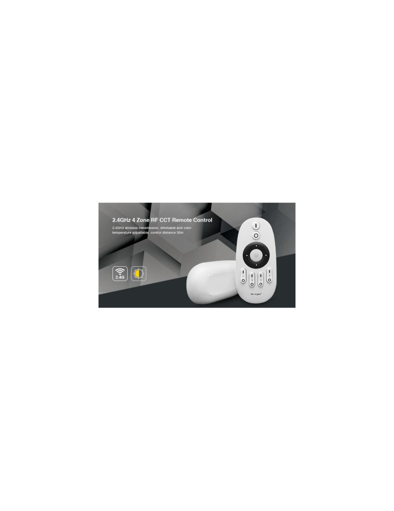 Télécommande Murale RF pour Variateur LED Monochrome / CCT 4 Zones MiBoxer FUT007