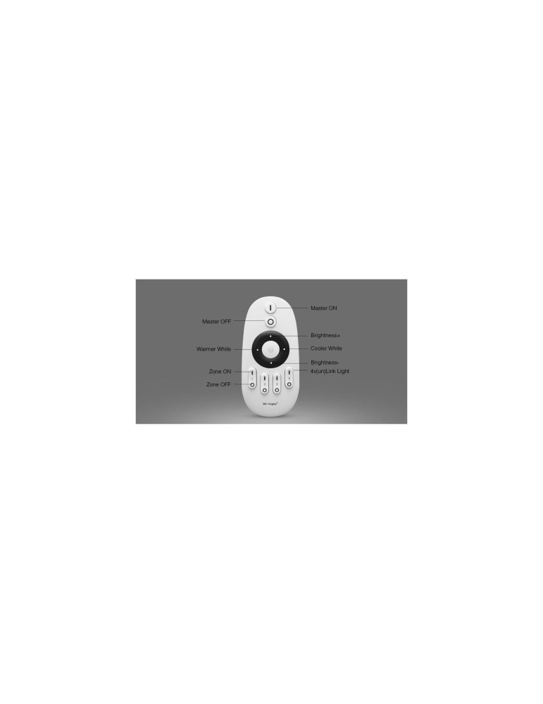 Télécommande Murale RF pour Variateur LED Monochrome / CCT 4 Zones MiBoxer FUT007