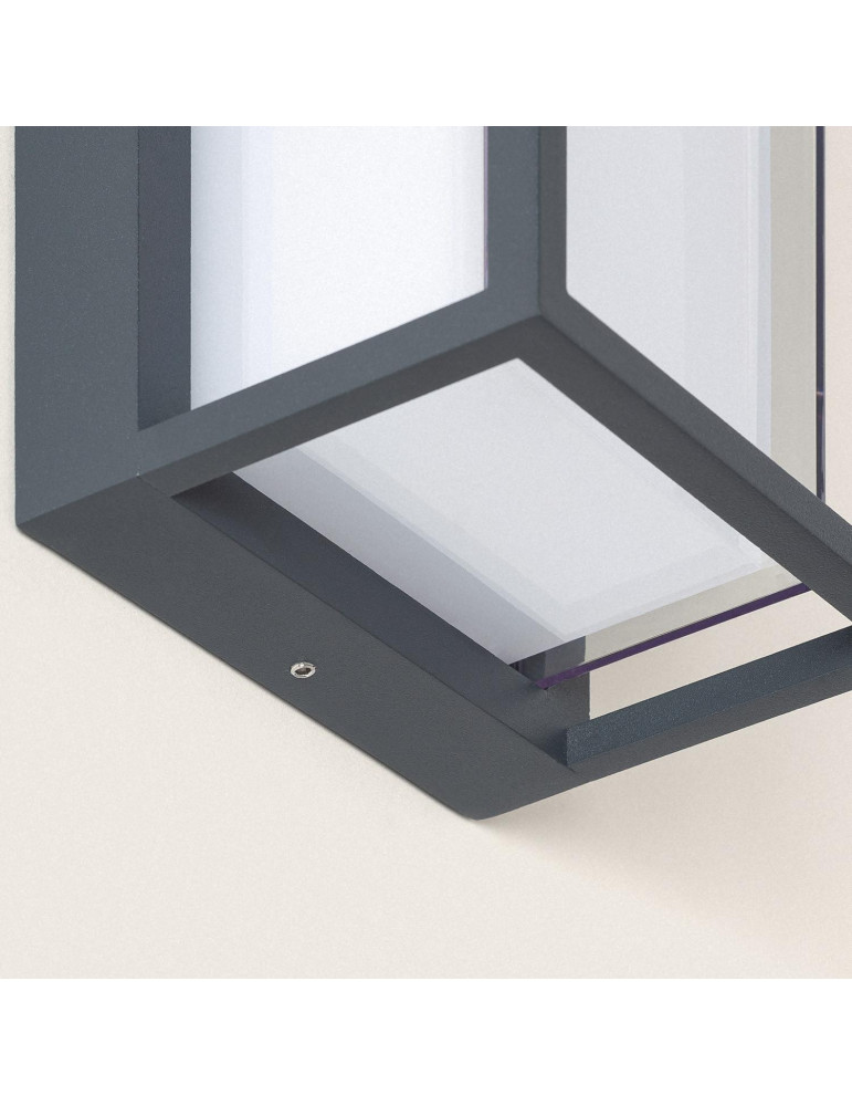 Applique murale extérieur LED à double diffuseur sélectionnable Calysta 12 W en aluminium CCT