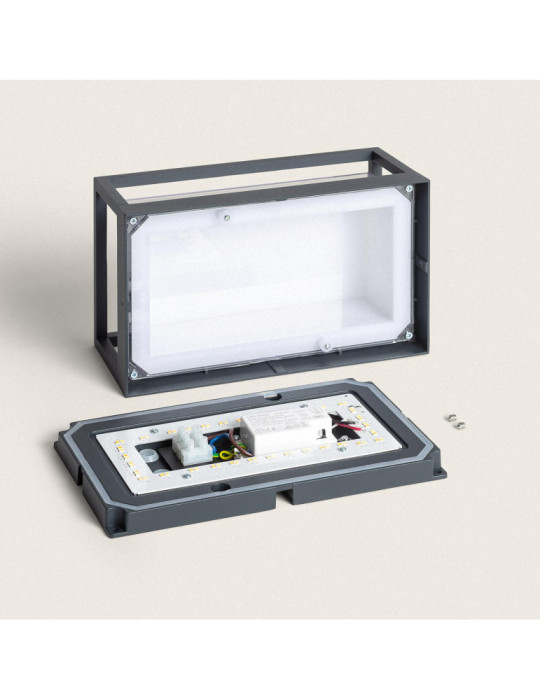 Applique murale extérieur LED à double diffuseur sélectionnable Calysta 12 W en aluminium CCT