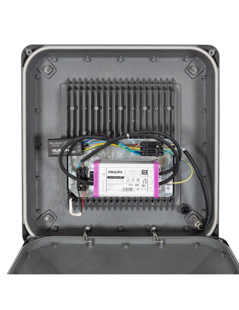 Lampadaire LED 40W Ambre Aventino Square LUMILEDS PHILIPS Xitanium Dimmable 1-10V