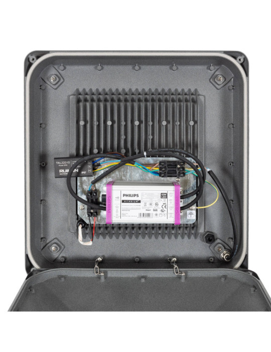 Lampadaire LED 40W Ambre Aventino Square LUMILEDS PHILIPS Xitanium Dimmable 1-10V