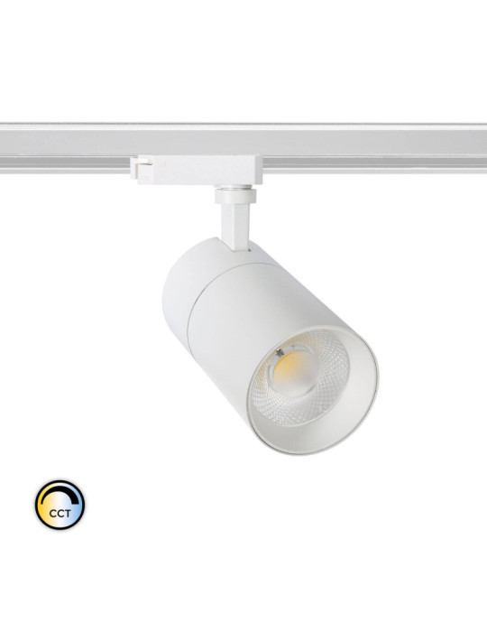 Spot LED sur Rail Monophasé 30W Mallet Dimmable CCT Spot LED sur Rail Monophasé 30W Mallet Dimmable CCT