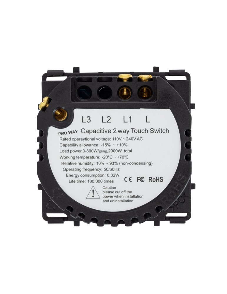 Interruptor Simple Conmutado con Marco Cristal Modern