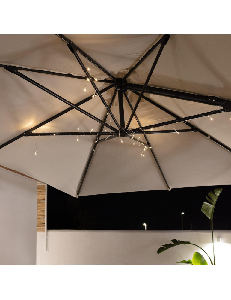 Guirlande LED Extérieure à Piles pour Parasol 2m