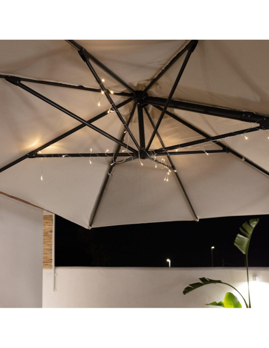 Guirlande LED Extérieure à Piles pour Parasol 2m