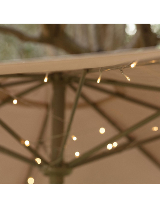 Guirlande LED Extérieure à Piles pour Parasol 2m
