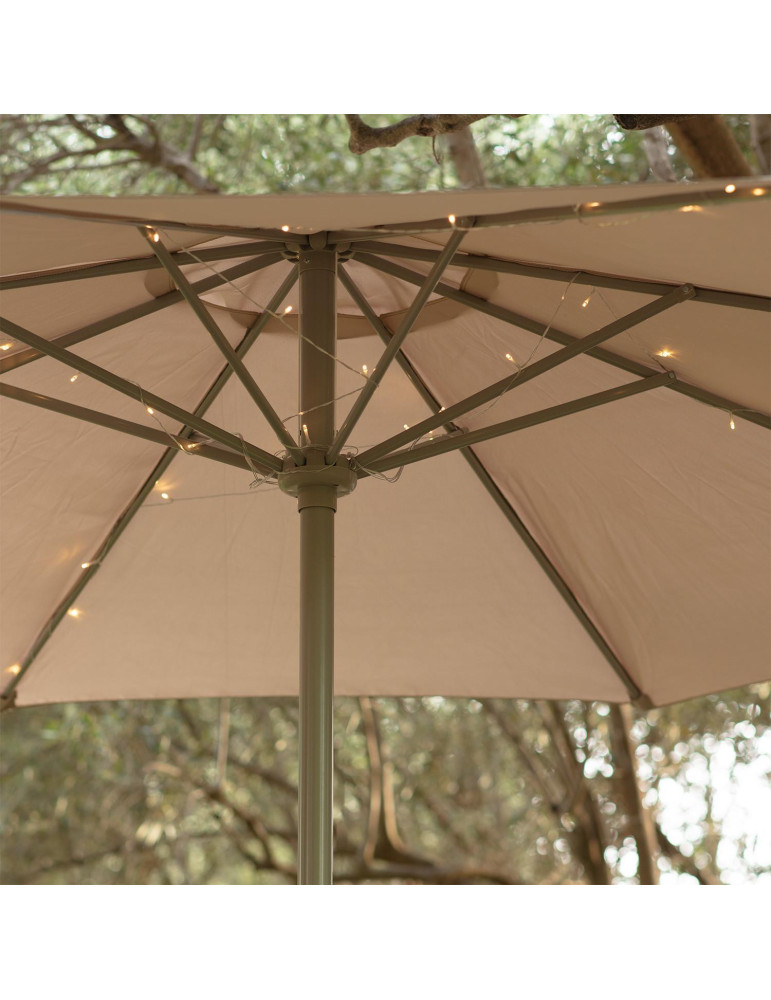Guirlande LED Extérieure à Piles pour Parasol 2m