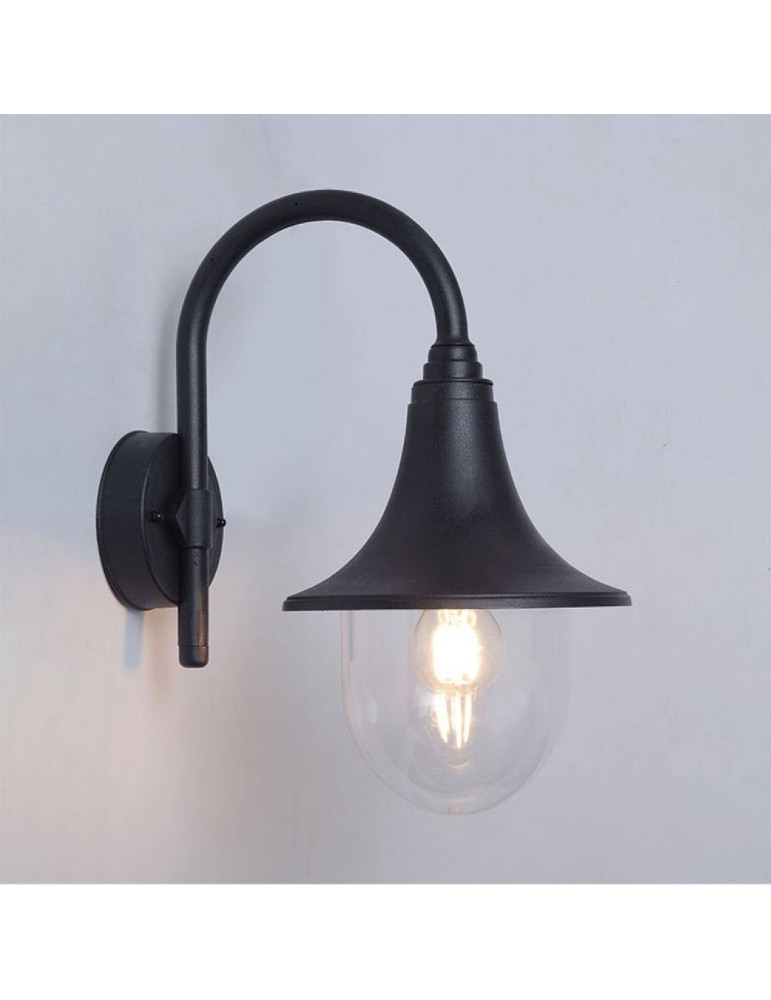Lampe Murale Extérieure Crook Noir