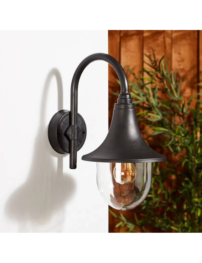 Lampe Murale Extérieure Crook Noir