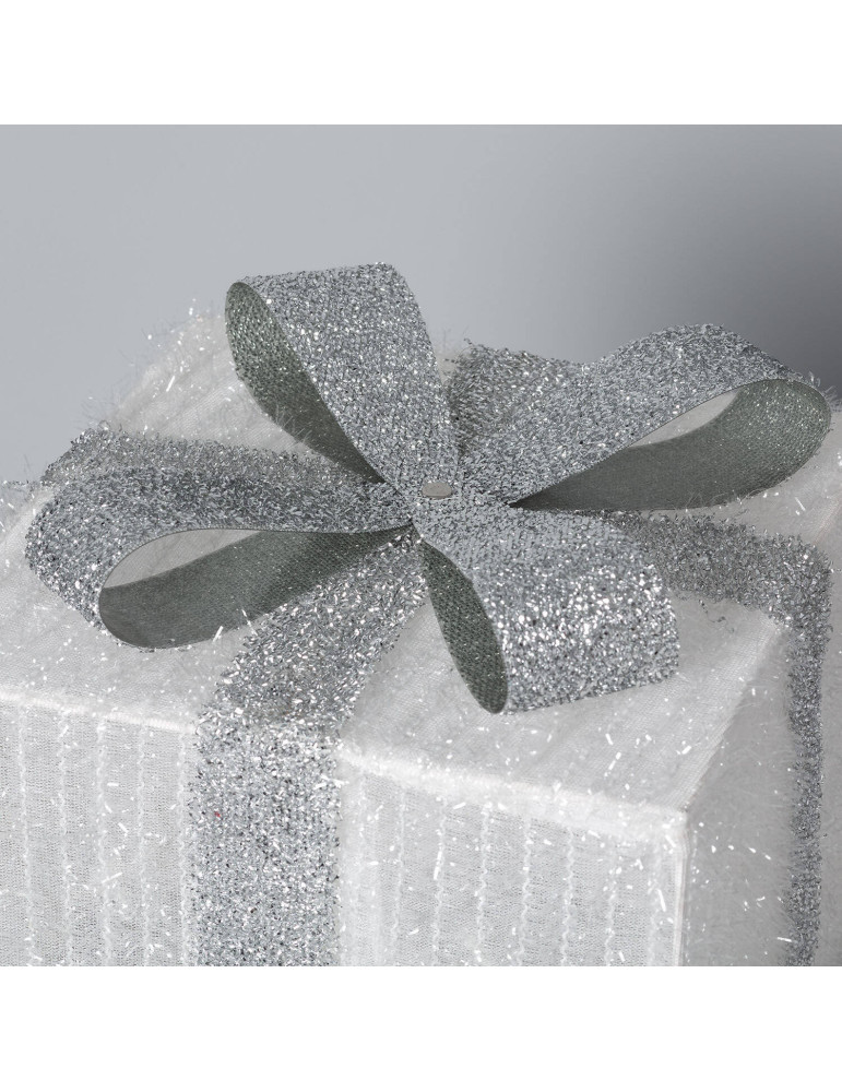 Pack de 3 Boîtes Cadeaux de Noël LED Ribbon