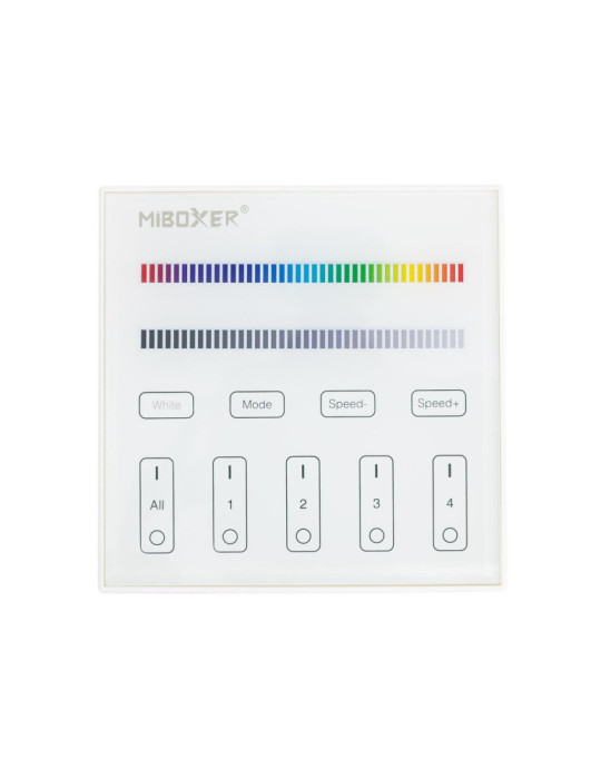 Télécommande Murale RF 220-240V AC pour Variateur LED RGBW 4 Zones RF MiBoxer T3