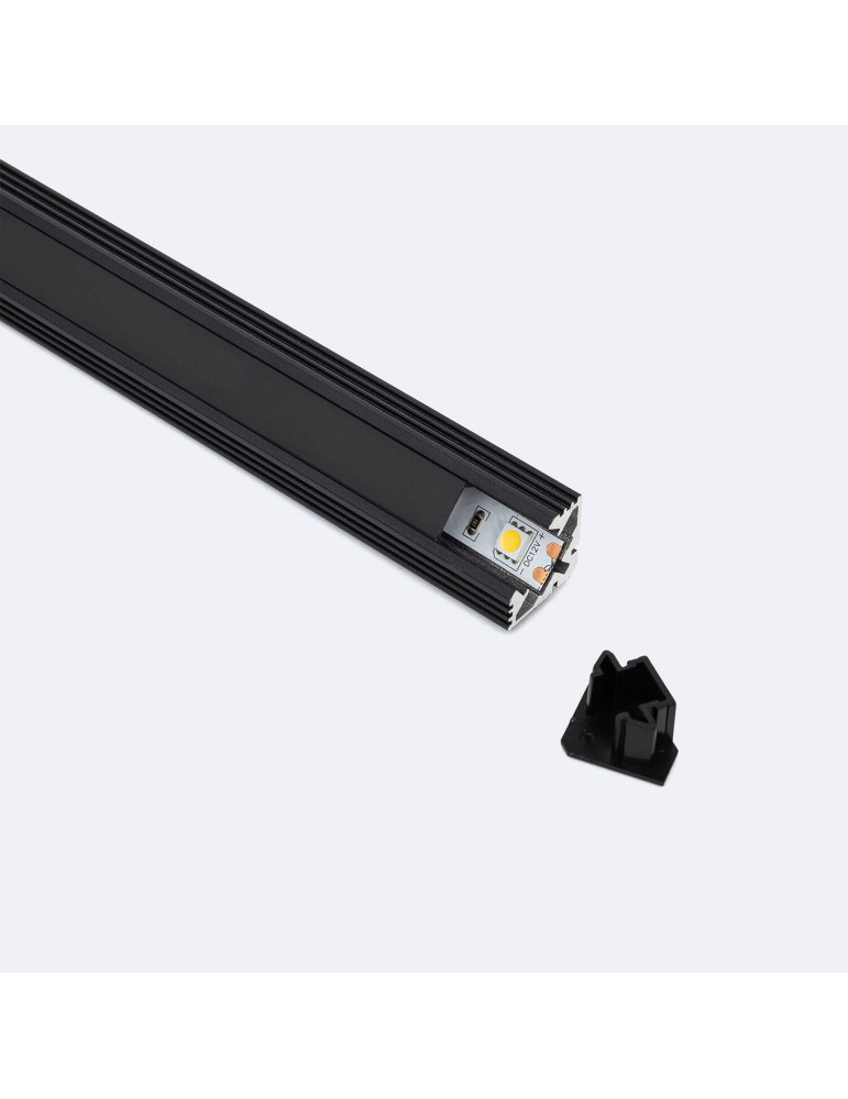 Profilé Aluminium Angle en Saillie 2m pour Ruban LED jusqu'à 11 mm