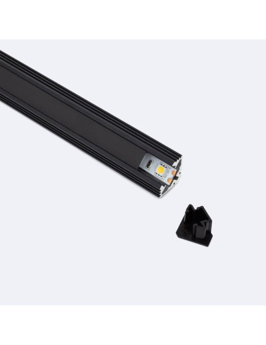 Profilé Aluminium Angle en Saillie 2m pour Ruban LED jusqu'à 11 mm