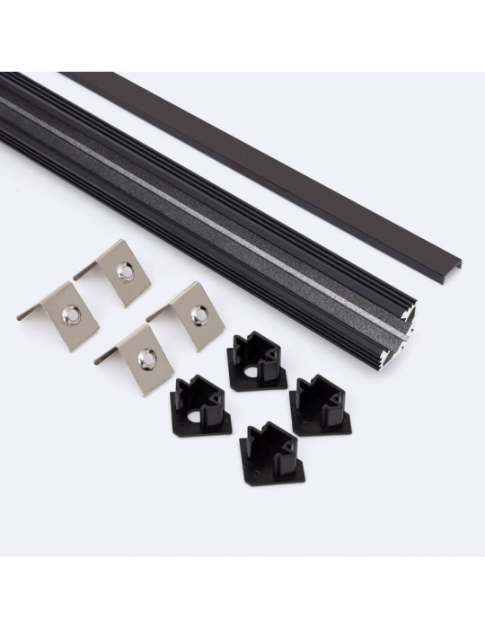 Profilé Aluminium Angle en Saillie 2m pour Ruban LED jusqu'à 11 mm