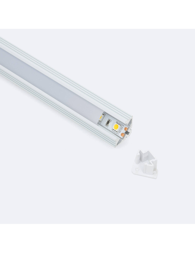 Profilé Aluminium Angle en Saillie 2m pour Ruban LED jusqu'à 11 mm
