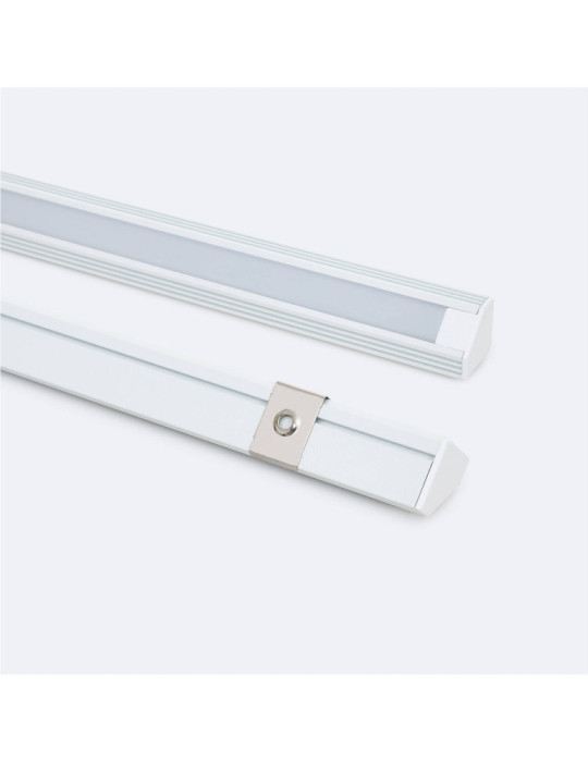 Profilé Aluminium Angle en Saillie 2m pour Ruban LED jusqu'à 11 mm