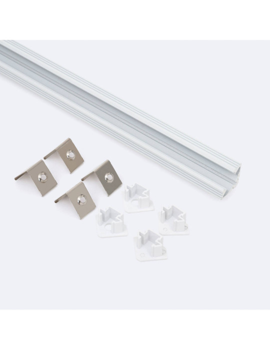 Profilé Aluminium Angle en Saillie 2m pour Ruban LED jusqu'à 11 mm