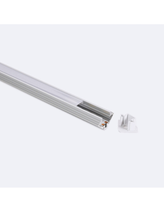 Profilé Aluminium Angle en Saillie 2m pour Ruban LED jusqu'à 11 mm