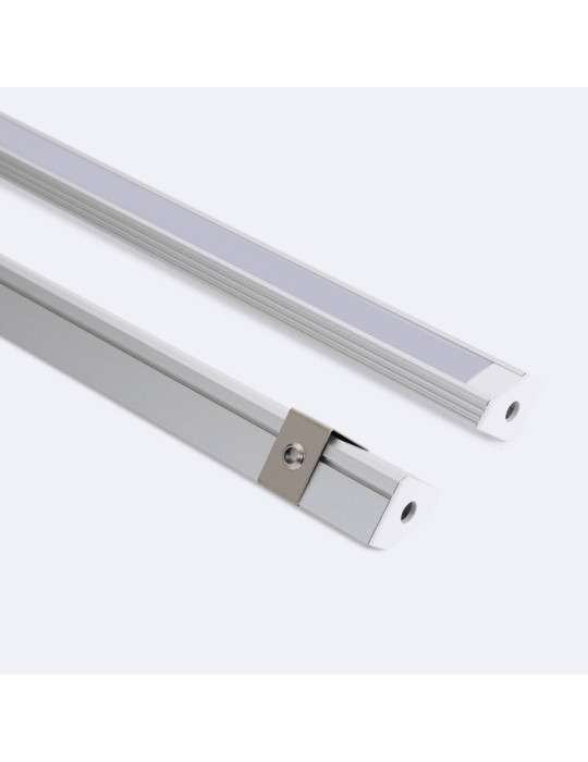 Profilé Aluminium Angle en Saillie 2m pour Ruban LED jusqu'à 11 mm