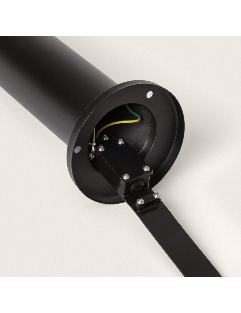 Balise LED Extérieure 5W en Saillie sur Pied 30cm Inti Inox Noire