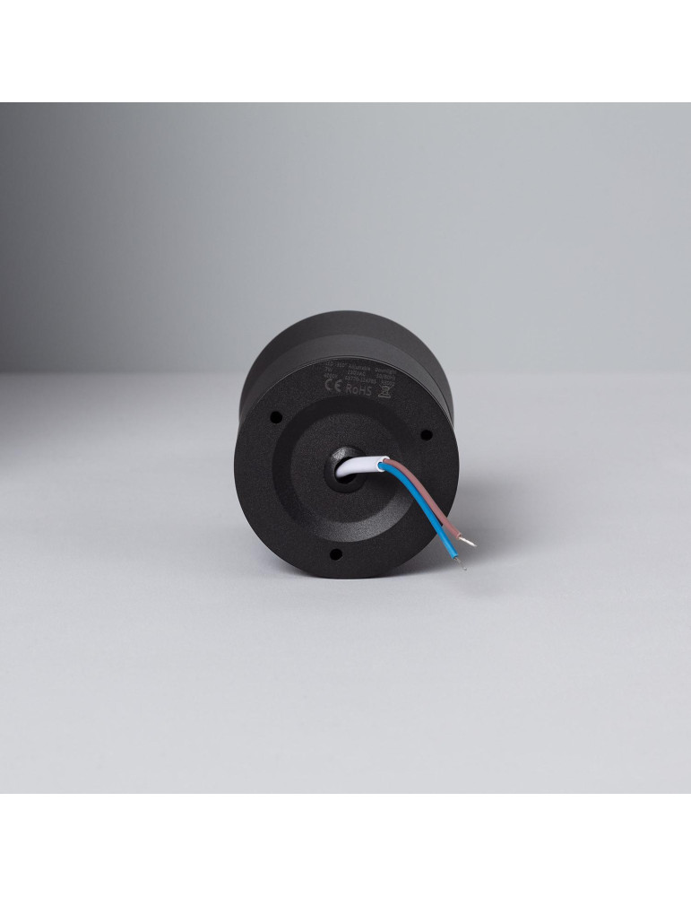 Applique LED Aluminium Ronde New Onuba 7W Noire