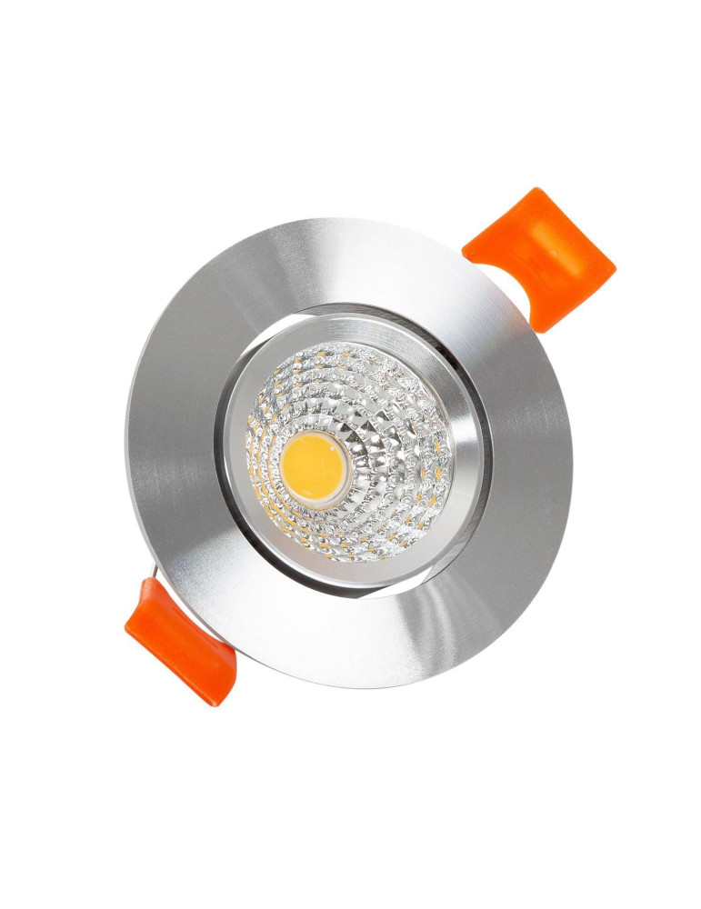 Spot Downlight LED 5W Rond COB CRI90 Coupe Ø 55 mm Argentée