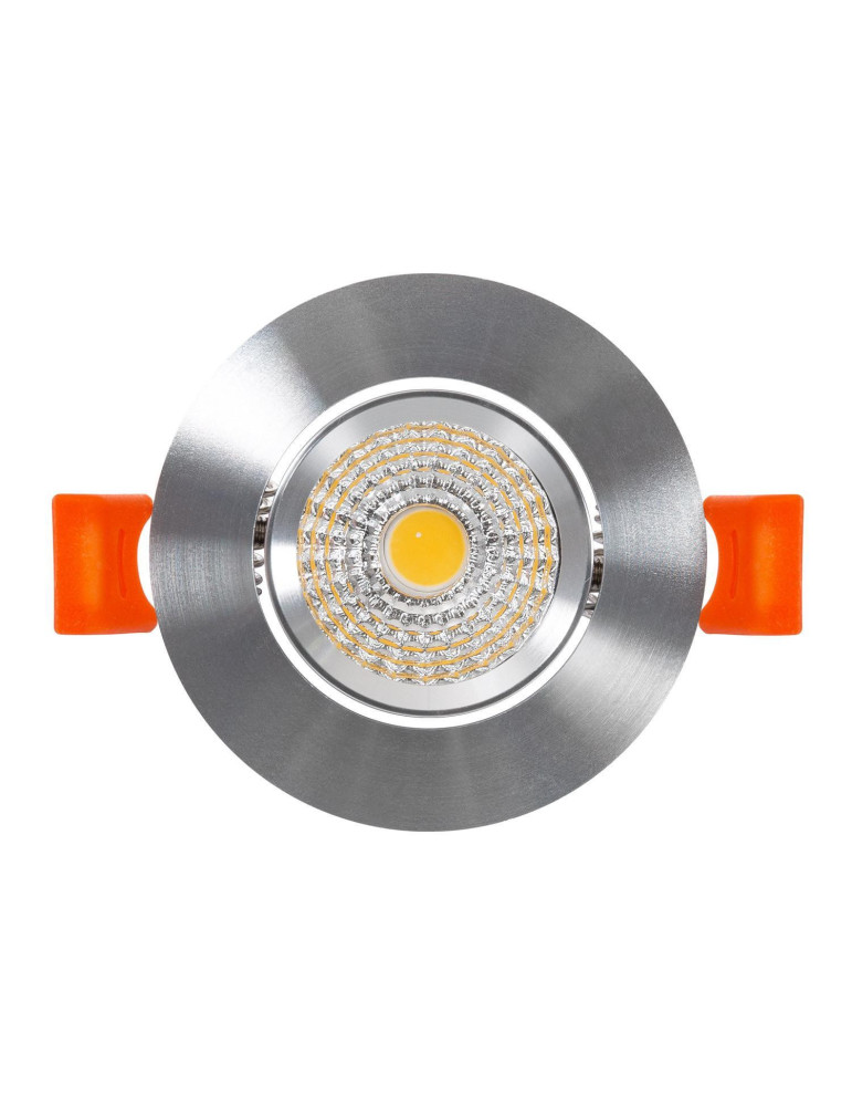 Spot Downlight LED 5W Rond COB CRI90 Coupe Ø 55 mm Argentée
