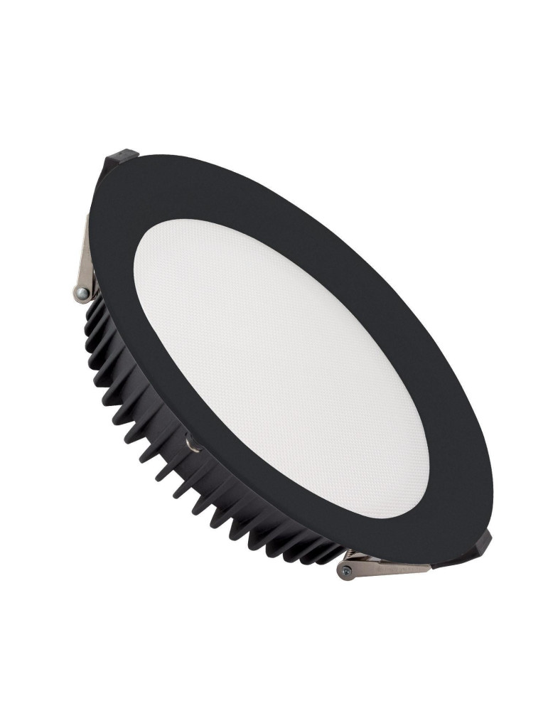 Downlight LED 30W Rond SAMSUNG Aero 130 lm/W Microprismatique LIFUD Coupe Ø 200 mm Noir