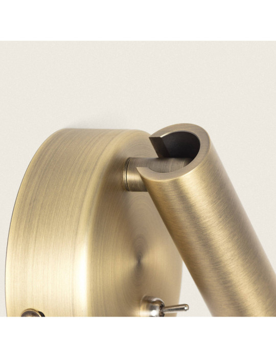 Lampe Murale LED 2.5W Ronde Aluminium avec Port USB Gazny