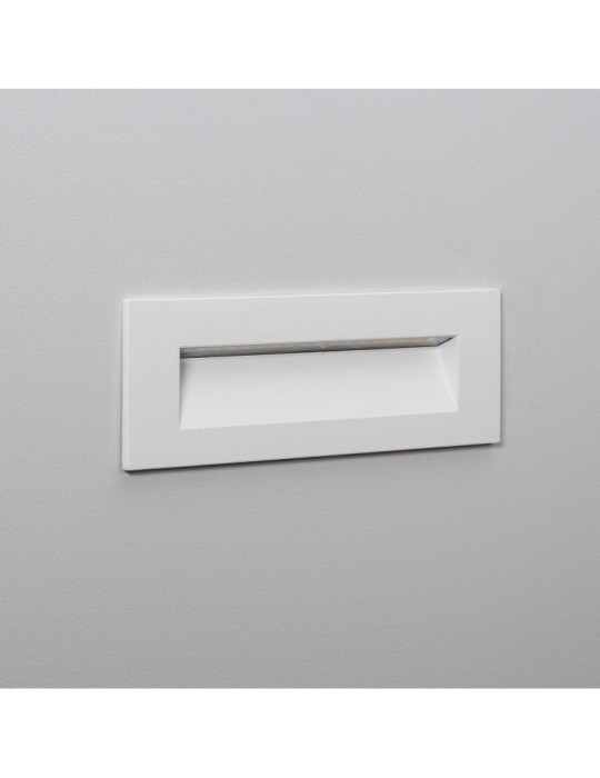 Balise LED Extérieure 6W Encastrable au Mur Rectangulaire Groult Blanche