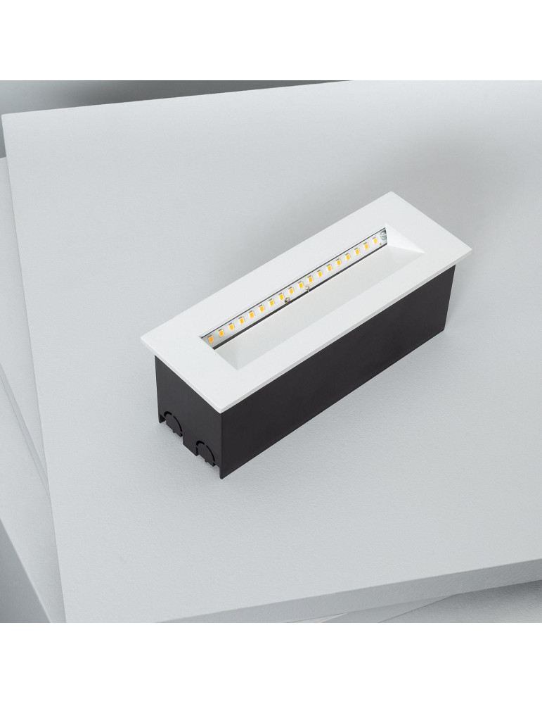 Balise LED Extérieure 6W Encastrable au Mur Rectangulaire Groult Blanche