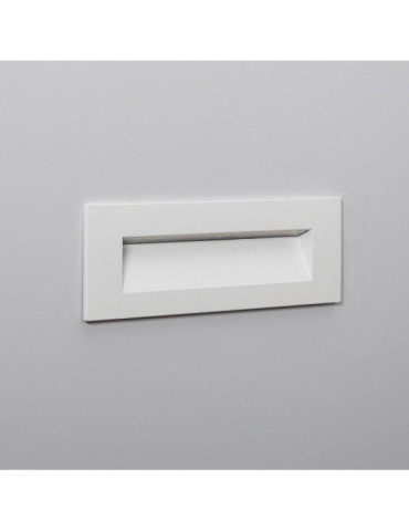 Balise LED Extérieure 6W Encastrable au Mur Rectangulaire Groult Blanche