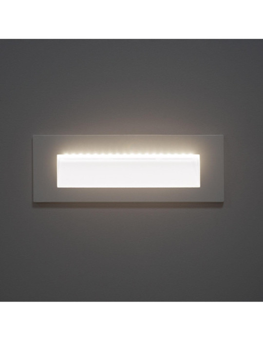 Balise LED Extérieure 6W Encastrable au Mur Rectangulaire Groult Blanche