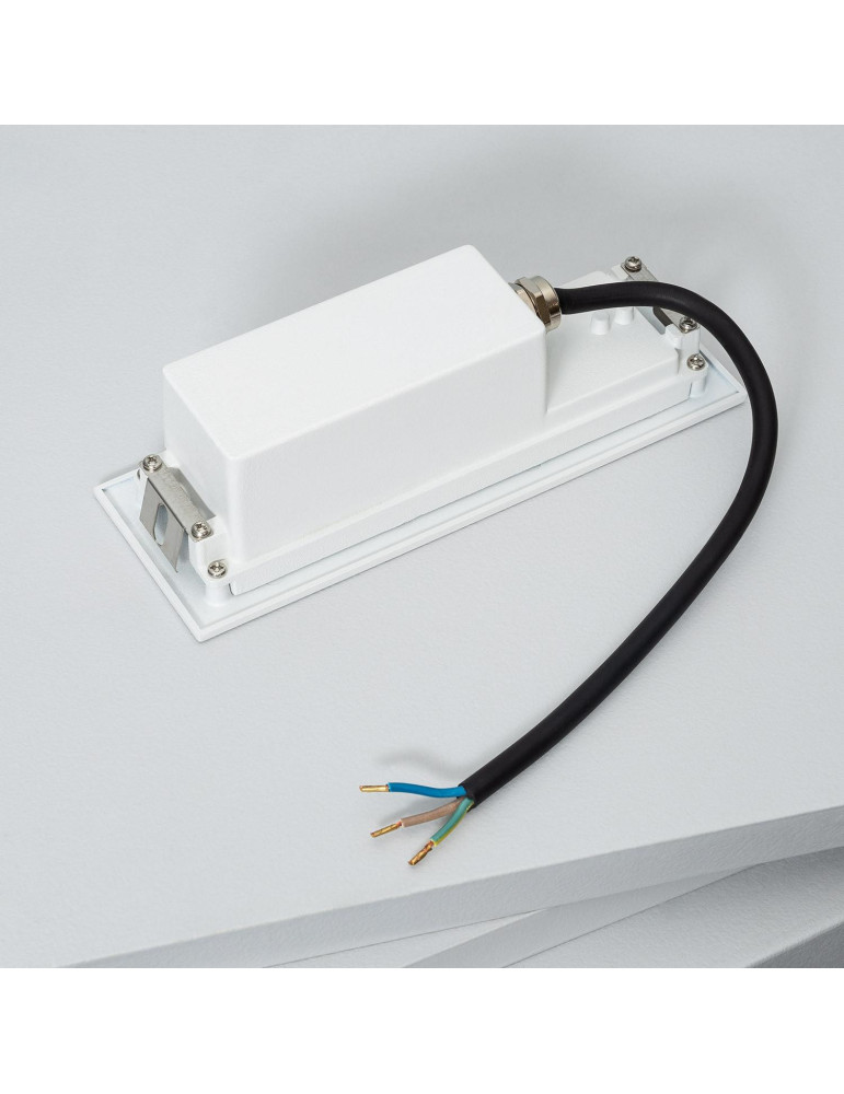 Balise LED Extérieure 6W Encastrable au Mur Rectangulaire Groult Blanche